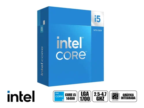 PROCESADOR INTEL CORE I5 14400 2.5GHZ HASTA 4.7GHZ 20MB (BX8071514400) LGA 1700, 10 NUCLEOS, C/ GRAFICA UHD 730